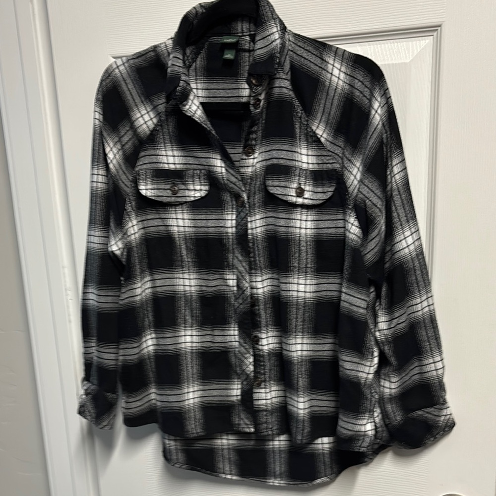 Target  Black and White Plaid Shirt